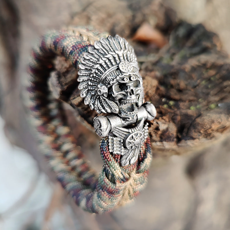 Cacique Skull Paracord Bracelet